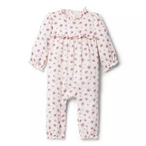 Janie and Jack floral ruffle one piece